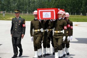 Şehit Astsubay Yıldırım'ın cenazesi memleketine getirildi