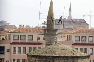 Bursa'da minarede tehlikeye meydan okuyorlar