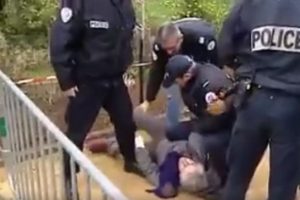 72 yaşındaki Fransız kadına polis şiddeti