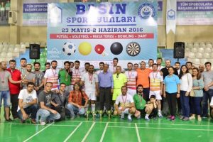 Bursa'da basın spor oyunlarında heyecan sona erdi