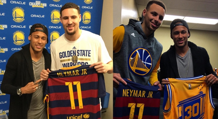 Neymar'dan Warriors'a ziyaret