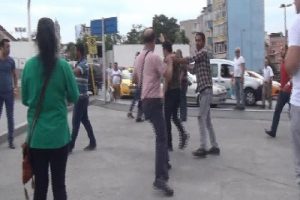 Taksim'deki kavga kamerada
