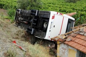 &Ouml;ğrenci servisi kaza yaptı: 26 yaralı