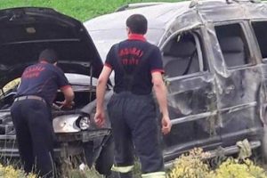 12 g&uuml;n &ouml;nce kaza yapan dede torun yine kazada yaralandı
