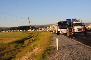 Saldırının ardından o yolda yoğun trafik