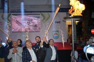 Bursa İznik'te doğalgaz meşalesi yakıldı