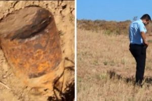 &Ccedil;anakkale Bozcaada'da patlamamış top mermisi bulundu