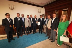 İMSİAD heyetinden Vali K&uuml;&ccedil;&uuml;k'e hayırlı olsun ziyareti