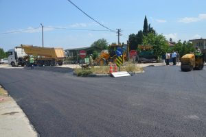 Bursa&nbsp;Mudanya'daki asfalt &ccedil;alışmasının sonuna gelindi