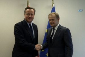 Cameron Avrupa Konseyi Başkanı Tusk'la g&ouml;r&uuml;şt&uuml;