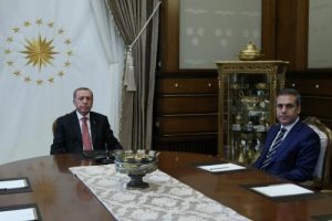 Cumhurbaşkanı Erdoğan, MİT M&uuml;steşarı Fidan'ı kabul etti