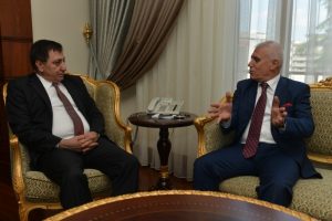Başkan Bozbey'den Vali K&uuml;&ccedil;&uuml;k'e hayırlı olsun ziyareti