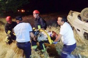Otomobil takla attı: 1 &ouml;l&uuml;, 1 yaralı