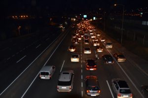 Tatilciler d&ouml;n&uuml;ş yolunda