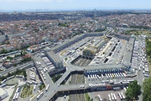 İstanbul Otogarındaki son durum havadan g&ouml;r&uuml;nt&uuml;lendi