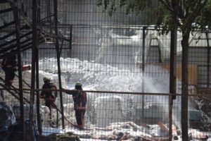 Nalbur deposunda korkutan yangın