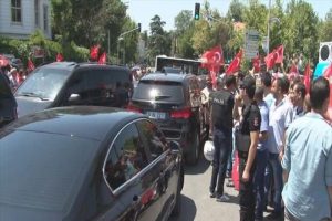 Erdoğan'a coşkulu karşılama