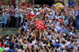 Darbe girişimi sırasında hayatını kaybeden Şuayip Seferoğlu'nu binlerce kişi uğurladı