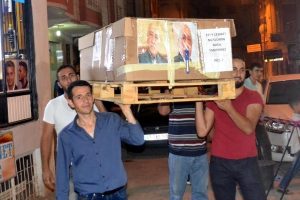 Siirt'te G&uuml;len'in temsili tabutu dolaştırıldı