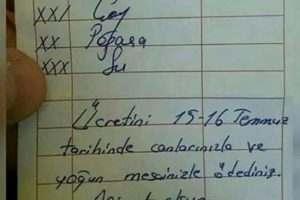Polislerin sipariş fişine yazılan not sosyal medyayı salladı