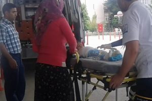 Bursa'da k&uuml;&ccedil;&uuml;k kız oynarken tandıra d&uuml;şt&uuml;