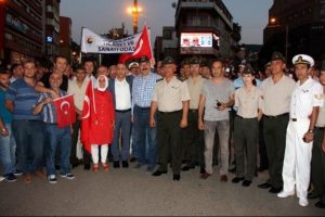 Zonguldak'ta darbe girişimi protestosu