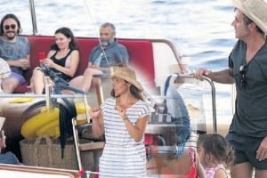 Ex eşler Bodrum'da tatilde
