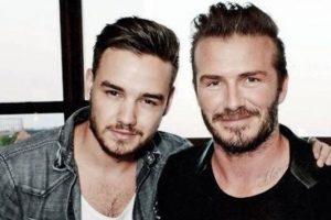 Liam Payne'in arkasında David Beckham var