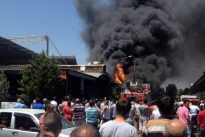 Mersin'de korkutan yangın