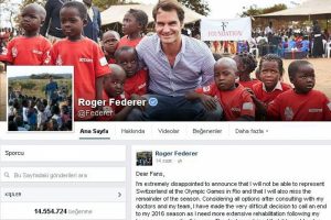 Federer, Rio'da yok