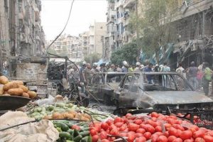 Halep'te pazar yerine saldırı: 15 &ouml;l&uuml;