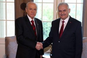 Başbakan Yıldırım-Bah&ccedil;eli g&ouml;r&uuml;şmesi sona erdi