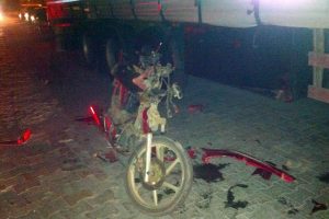 Bursa'da park halindeki TIR'a &ccedil;arpan motosiklet s&uuml;r&uuml;c&uuml;s&uuml; yaralandı