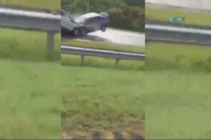 Ters şeritten giden otomobil kazaya davetiye &ccedil;ıkardı