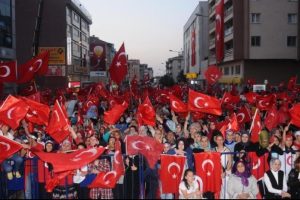 Nevşehir'de Demokrasi ve Şetiler Mİtingi coşkusu
