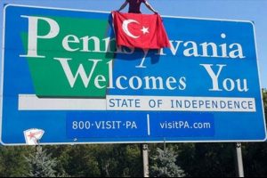 Yenikapı mitingi Pensilvanya'da canlı yayınlandı
