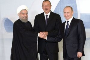 Putin, Aliyev ve Ruhani Bak&uuml;'de buluştu