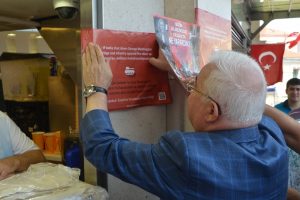 Taksim'in her tarafına bu afişlerden asıldı
