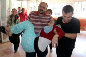 Saldırıda 50 kişinin &ouml;ld&uuml;ğ&uuml;n&uuml; &ouml;ğrenen gelin...