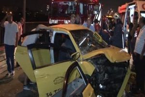 15 Temmuz Şehitler K&ouml;pr&uuml;s&uuml;'nde akılalmaz kaza