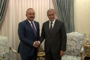 Cumhurbaşkanı Akıncı Bakan &Ccedil;avuşoğlu'nu kabul etti