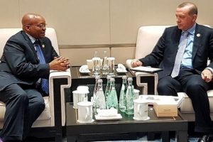 Erdoğan, G&uuml;ney Afrika Devlet Başkanı Zuma ile g&ouml;r&uuml;şt&uuml;