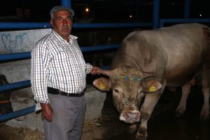 Bursa'da kurban pazarında gece n&ouml;beti