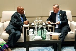 Cumhurbaşkanı Erdoğan, G&uuml;ney Afrika Devlet Başkanı Zuma ile g&ouml;r&uuml;şt&uuml;