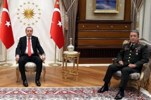 Erdoğan Akar'ı kabul etti