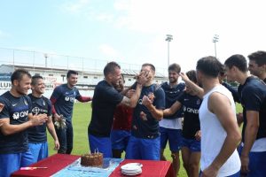Trabzonspor'da neşeli idman