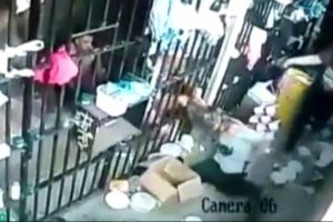 Kadın g&ouml;revliyi mahkumların elinden hemcinsi kurtardı