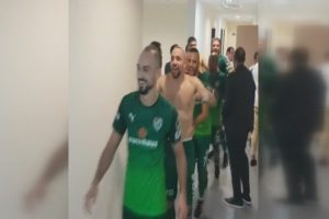 Bursasporlu futbolcuların galibiyet sevinci