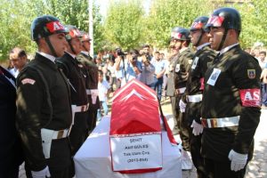 Suriye şehidi son yolculuğuna uğurlandı