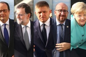 Slovakya'daki AB Zirvesi'nde "Renzi" protestosu